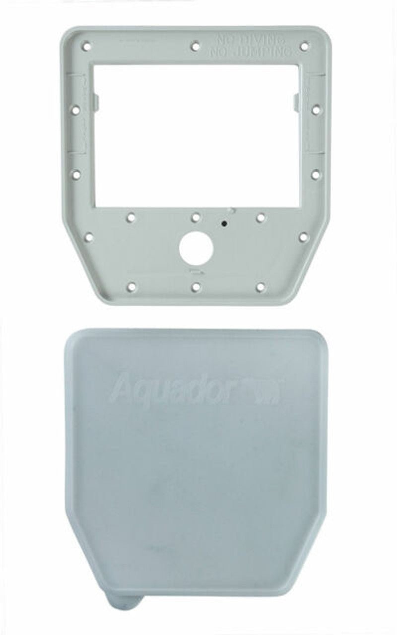 Aquador 1030 Skimmer Faceplate and Lid for Lomart Above Ground Pool Skimmer, Gray – Vita Pool Supply
