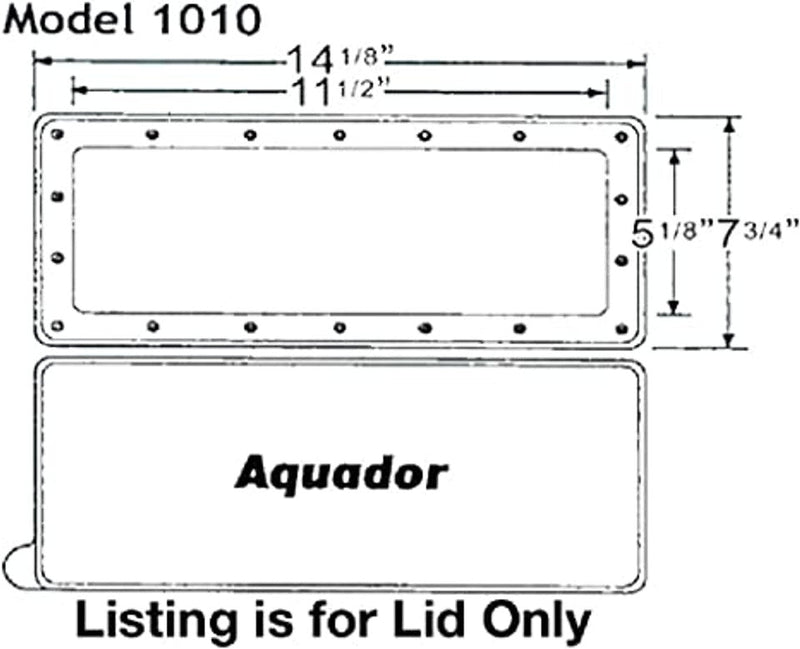 Aquador 71010 Above - Ground Wide Mouth Winter Skimmer Lid, 14 - 1/8"W x 7 - 3/4"H – Vita Pool Supply