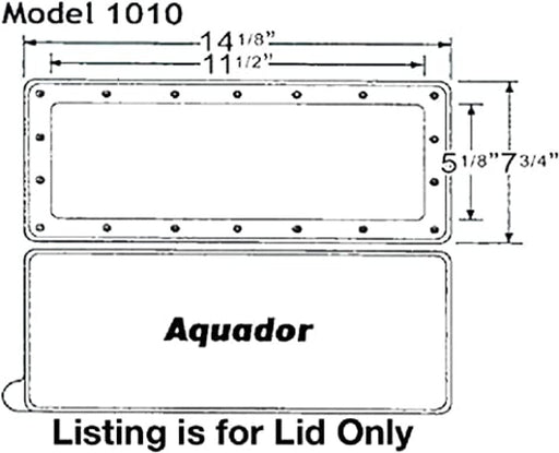 Aquador 71010 Above - Ground Wide Mouth Winter Skimmer Lid, 14 - 1/8"W x 7 - 3/4"H – Vita Pool Supply