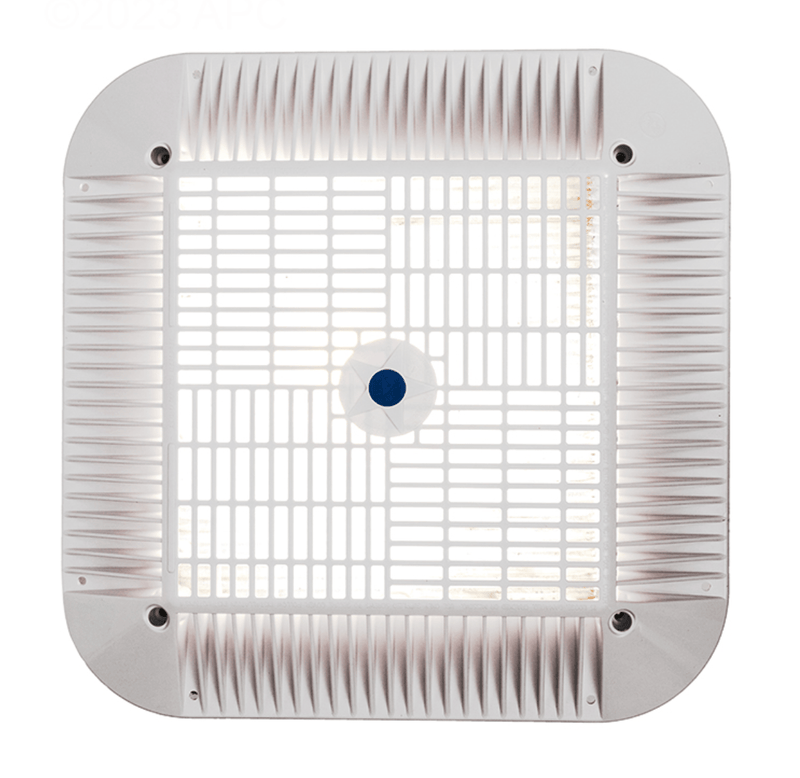 Aquastar 1824101 24" Square Frame w/ Two 9"x18" Covers, White – Vita Pool Supply