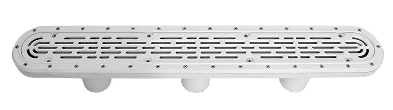 Aquastar 32" White Channel Drain With 3 - Port Sump, 32CDFLV101 – Vita Pool Supply