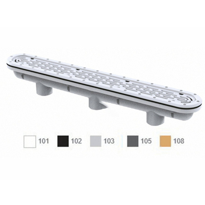 AquaStar 32CDFLFR105 32" Channel Drain w/ Flat Cover, Dark Gray – Vita Pool Supply