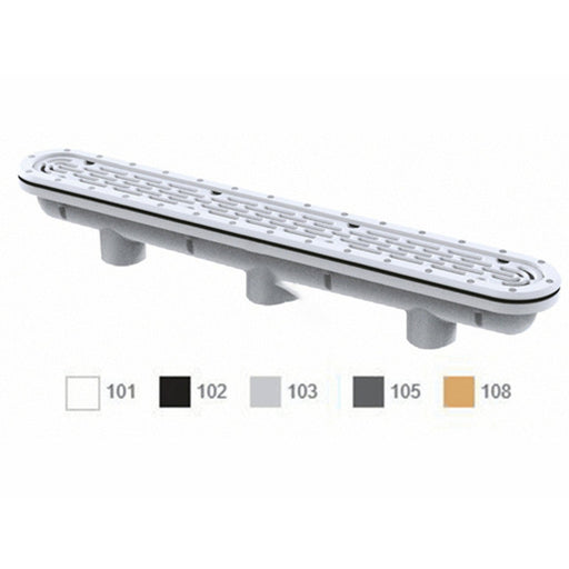 AquaStar 32CDFLFR105 32" Channel Drain w/ Flat Cover, Dark Gray – Vita Pool Supply