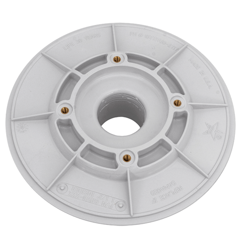 AquaStar 615SI101 6" Bulkhead Adaptor for 6HP 1.5" SPG, White – Vita Pool Supply