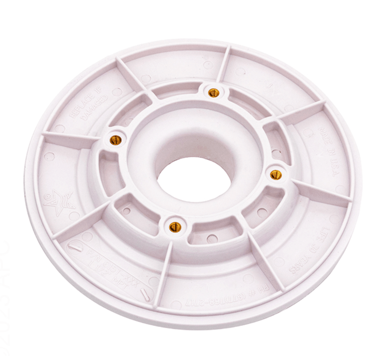 AquaStar 615T101 6" Bulkhead Adaptor for 6HP 1.5" FPT, White – Vita Pool Supply