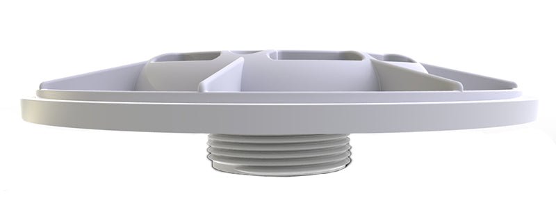 AquaStar 6E15T101 6" Sumpless Bulkhead Fitting with 1.5" MPT, White – Vita Pool Supply