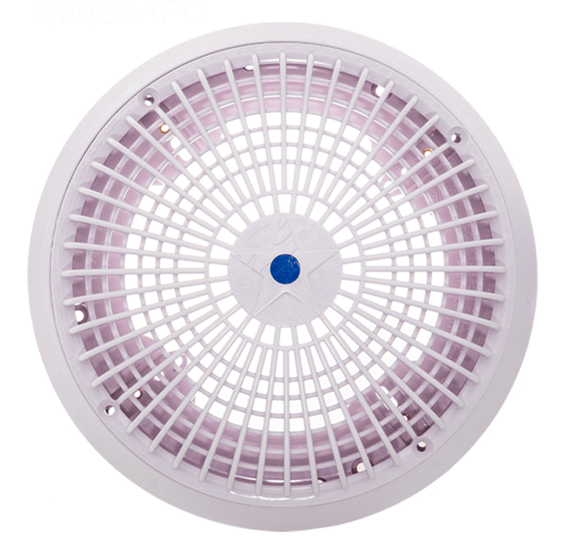 AquaStar A10RCFR101 10" Round Star Sumpless Suction Outlet Cover with Universal Adapter, White – Vita Pool Supply