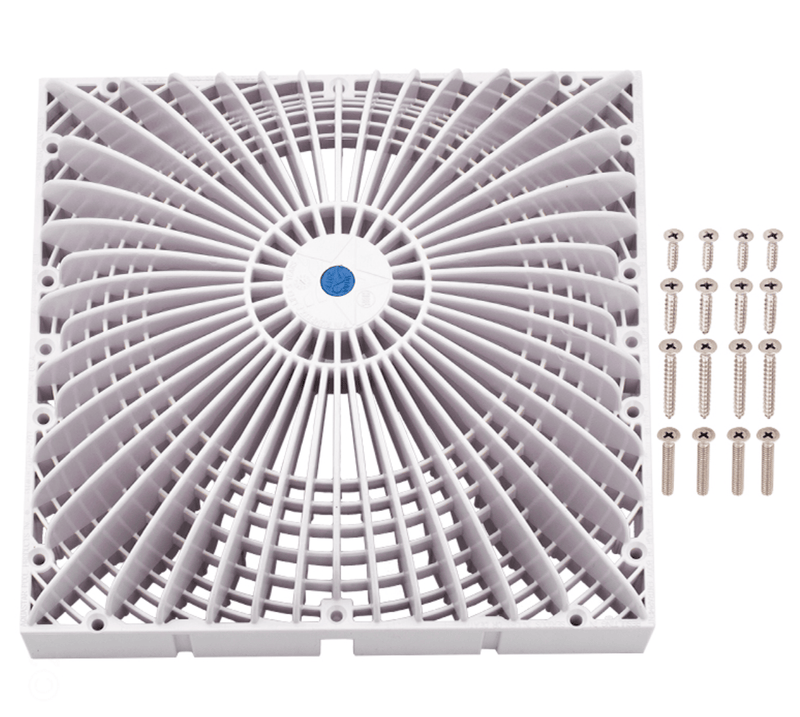 Aquastar R12MF101 12" Square Retrofit Moflow Suction Outlet Cover, White – Vita Pool Supply