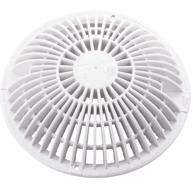 AquaStar R8MF101 8" x 8" Moflow Retro Cover w/Screws, Bushing, White – Vita Pool Supply