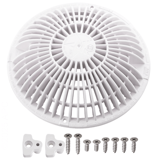 AquaStar R8MF101 8" x 8" Moflow Retro Cover w/Screws, Bushing, White – Vita Pool Supply