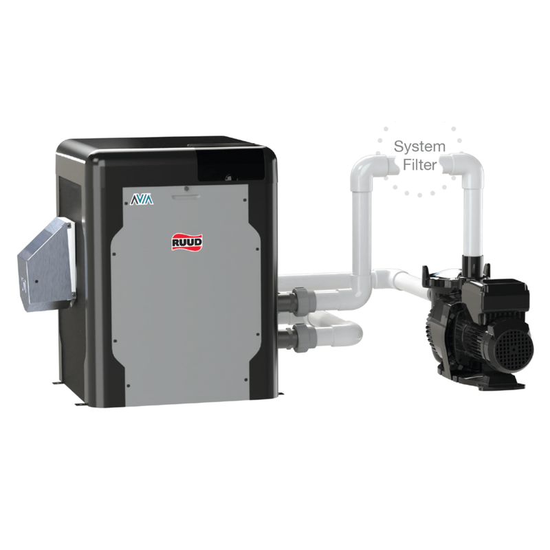 AVIA HD 399K BTU LP Propane Pool Heater – NiTek, Low NOx, Wi - Fi (018111, P - D404A - EP - N, 018051) Ruud Raypak – Vita Pool Supply