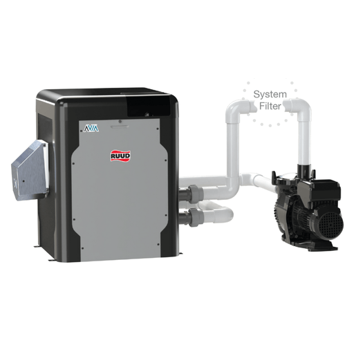 AVIA HD 399K BTU LP Propane Pool Heater – NiTek, Low NOx, Wi - Fi (018111, P - D404A - EP - N, 018051) Ruud Raypak – Vita Pool Supply