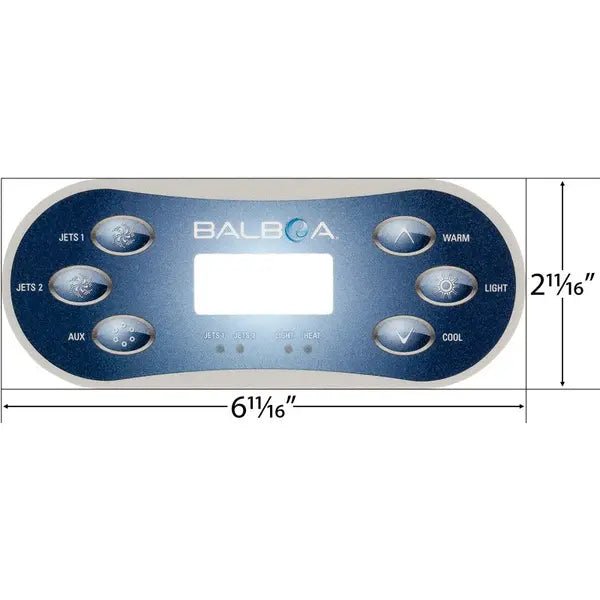 Balboa TP600 6 Button Topside Overlay 80 - 12762 - K – Vita Pool Supply
