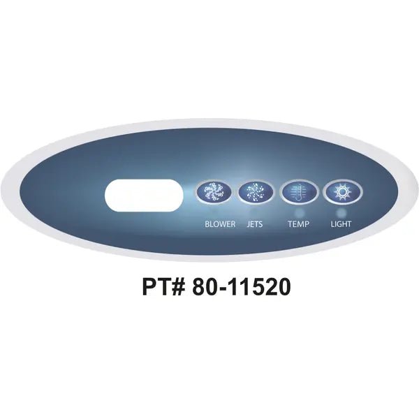 Balboa VL240 4 Button Topside Overlay 80 - 11520 - K – Vita Pool Supply