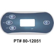 Balboa VL406T 4 Button Topside Overlay 80 - 12051 - K – Vita Pool Supply