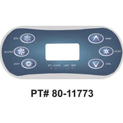 Balboa VL600S 6 Button Topside Overlay 80 - 11773 - K – Vita Pool Supply