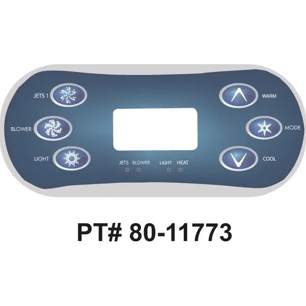 Balboa VL600S 6 Button Topside Overlay 80 - 11773 - K – Vita Pool Supply