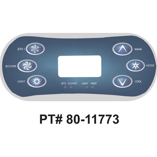 Balboa VL600S 6 Button Topside Overlay 80 - 11773 - K – Vita Pool Supply