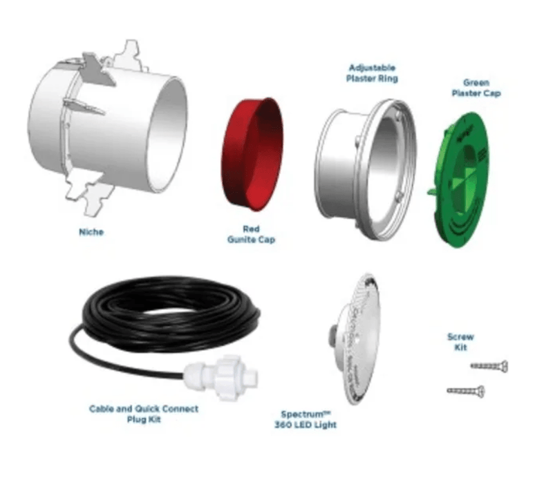 Blue Square Spectrum 360 Multi - Color 100' Cable Light Kit for Jandy/Wall, K1008 - J – Vita Pool Supply