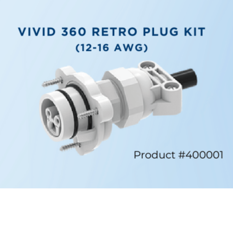 Blue Square Vivid 360 Retro Plug Kit 12 - 16 AWG 400001 – Vita Pool Supply