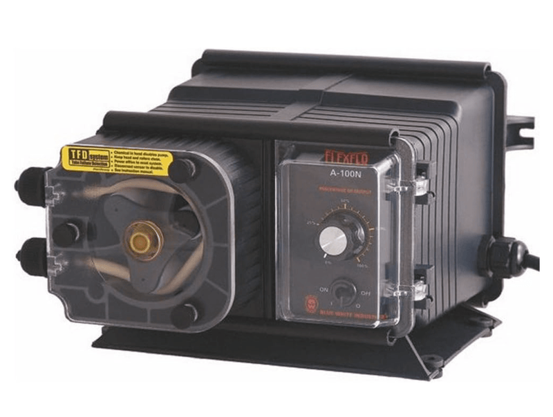 Blue - White A1N00A - 6T FLEXFLO A100N Metering Feeder Pump 3/8" OD 6.96 GPD – Vita Pool Supply