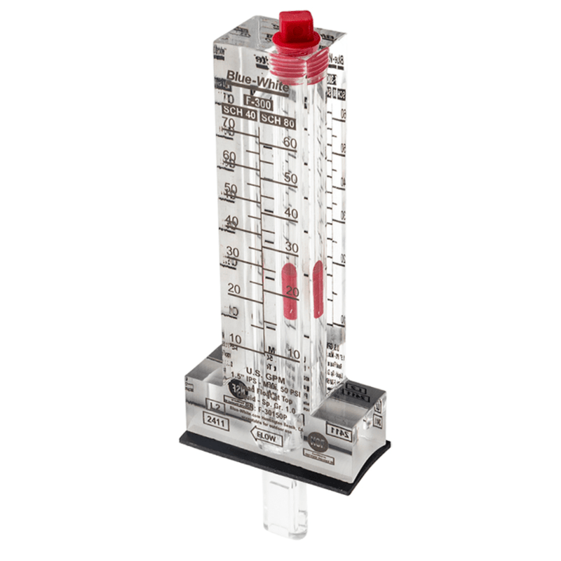 Blue White F - 300 Series 1.5" PVC Flowmeter 10 - 70 GPH F - 30150P – Vita Pool Supply