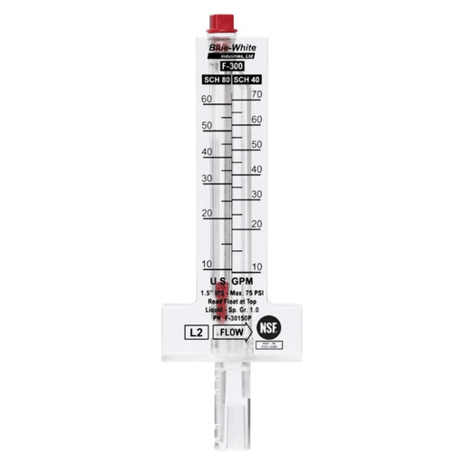 Blue White F - 300 Series 8" PVC Flowmeter 300 - 2200 GPH F - 30800P – Vita Pool Supply