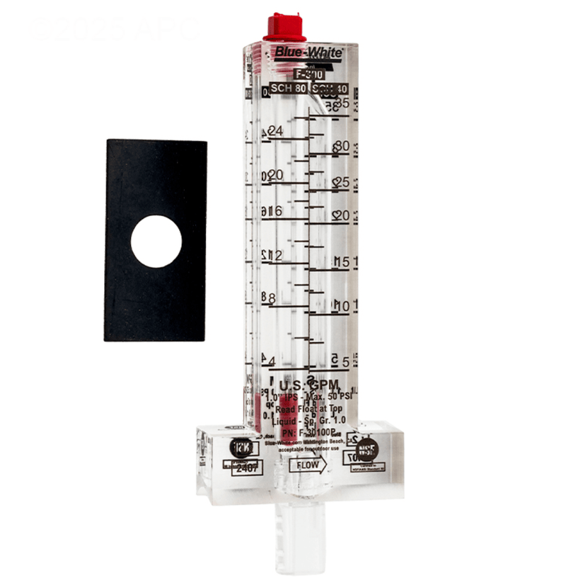 Blue - White F - 30100P Horizontal Flow Meter – Vita Pool Supply