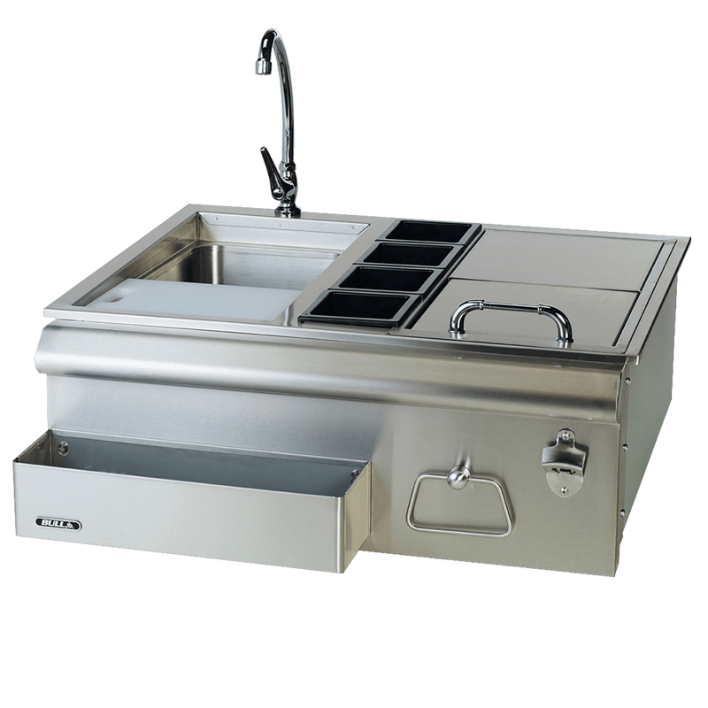Bull 30" Stainless Steel Slide - In Bar Center with Ice Chest & Sink, 97623 – Vita Pool Supply
