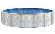Calibay Coastal Mist Steel Oval Above Ground Pool Package, 52" Wall Height – Vita Pool Supply
