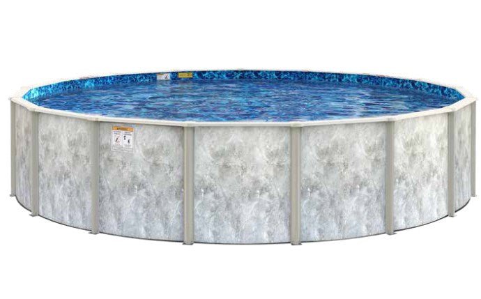 Calibay Coastal Mist Steel Oval Above Ground Pool Package, 52" Wall Height – Vita Pool Supply