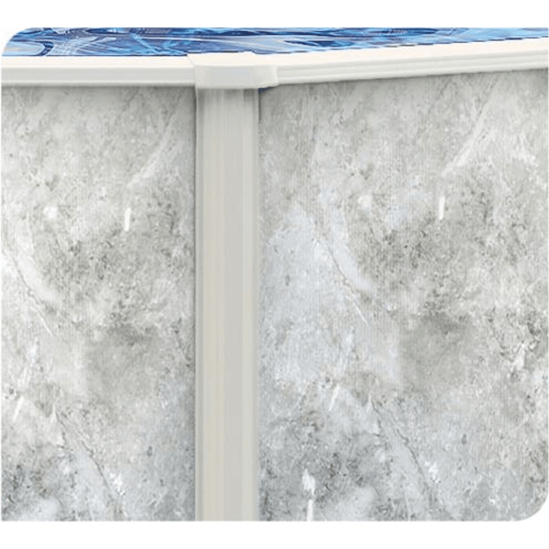 Calibay Coastal Mist Steel Oval Above Ground Pool Package, 52" Wall Height – Vita Pool Supply