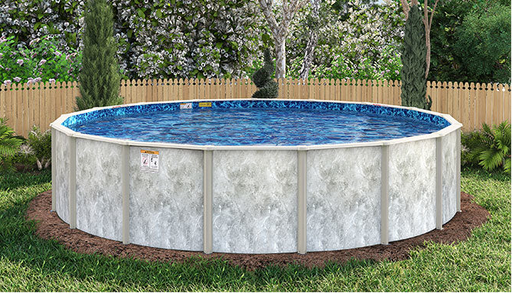 Calibay Coastal Mist Steel Oval Above Ground Pool Package, 52" Wall Height – Vita Pool Supply