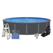 Calibay Elmhaven Resin Round Above - Ground Pool Package, 52" Wall Height – Vita Pool Supply