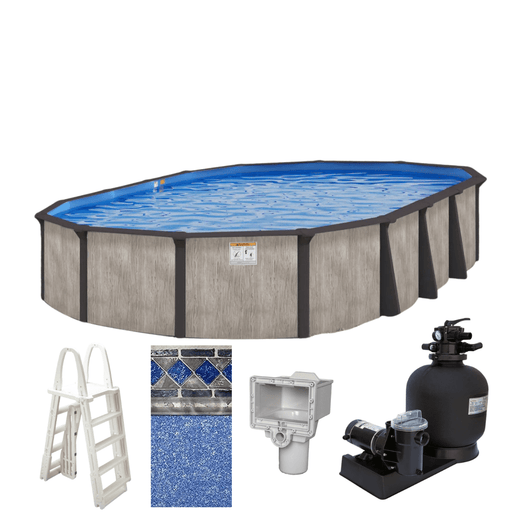 Calibay St. Luna Hybrid Oval Above Ground Pool Package, 52" Wall Height – Vita Pool Supply