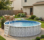 Calibay Summit Steel Round Above Ground Pool Package, 52" Wall Height – Vita Pool Supply