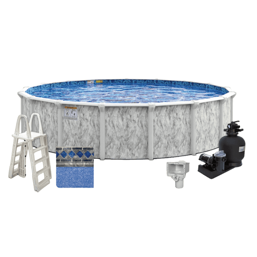 Calibay Summit Steel Round Above Ground Pool Package, 52" Wall Height – Vita Pool Supply