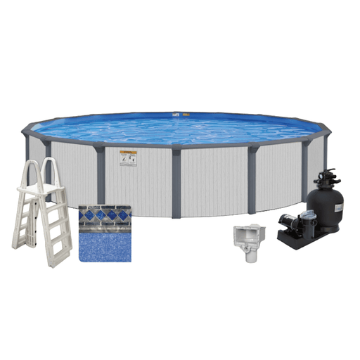 Calibay Whitehaven Round Resin Above - Ground Pool Kit, 52" Wall Height – Vita Pool Supply