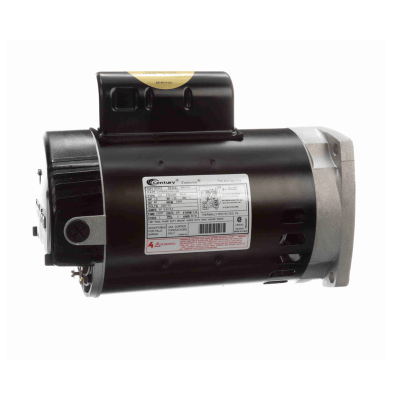 Century 1HP 56Y Square Flange Up - Rated Pump Motor 14.2/7.1A 115/230V (B2853) – Vita Pool Supply