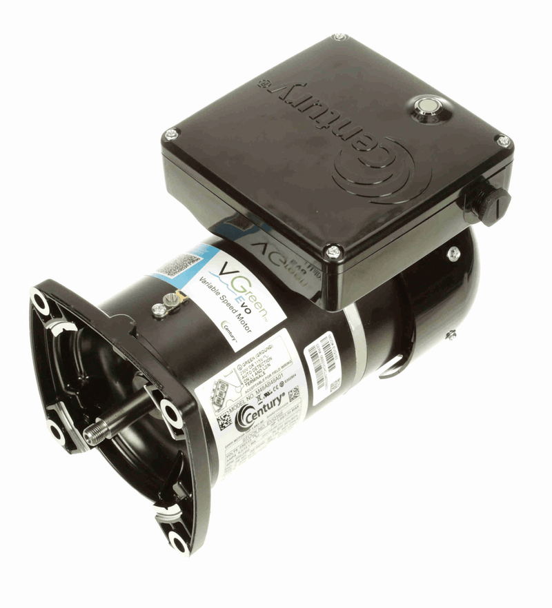 Century EVQ225 VGreen Variable Speed Pool Pump Motor, 2.25/1.5 HP, 1 Ph, 60 Hz, 230/115 V, 48Y Frame, TEFC – Vita Pool Supply
