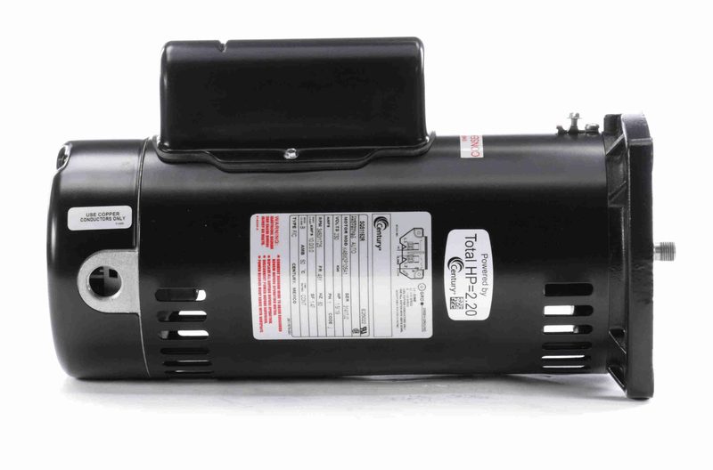 Century SQS1152R Pool Pump Motor, 1.5/.19 HP, 1 Ph, 60 Hz, 230 V, 3600 RPM, 48Y Frame, ODP – Vita Pool Supply