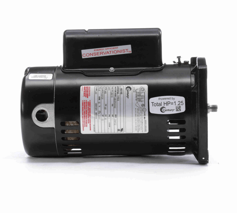 Century UQC1102 Pool Pump Motor, 1 HP, 1 Ph, 60 Hz, 230/115 V, 3600 RPM, 48Y Frame, ODP – Vita Pool Supply
