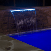 CMP Brilliant Wonders® 48" LED Lighted Waterfall - 6" Lip, Back Port, White, 100' Cord (25677 - 430 - 000) – Vita Pool Supply