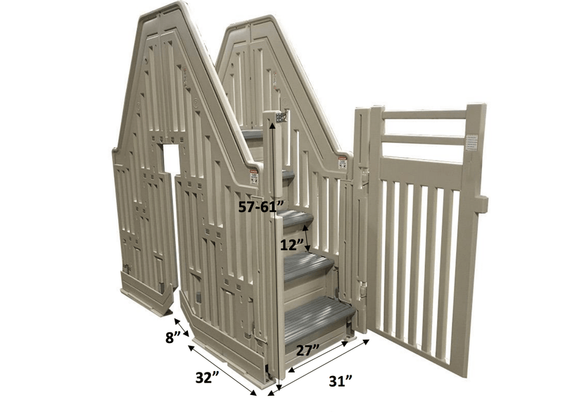 Confer Double Pool Entry System with Gate, PES - DBL - X – Vita Pool Supply