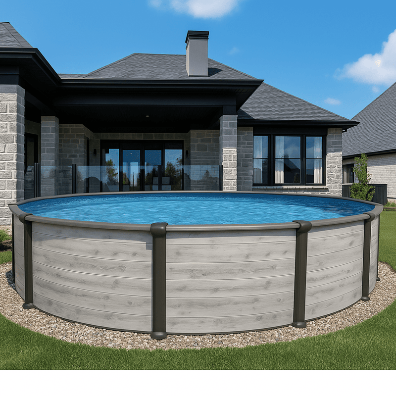 Trevi Costa Hollywood 52" Round Above Ground Pool Package – Steel Frame, 6" Rails – Vita Pool Supply