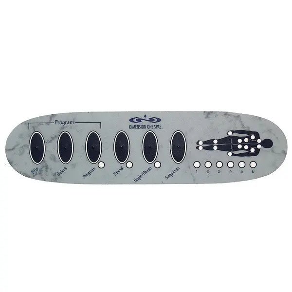 Dimension One Sequencer 6 - Button Overlay 01560 - 355 – Vita Pool Supply