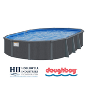 Elmhaven Oval Above - Ground Pool, Skimmer & Liner Included, 52" Wall Height, 7" Resin Top Rails – Vita Pool Supply