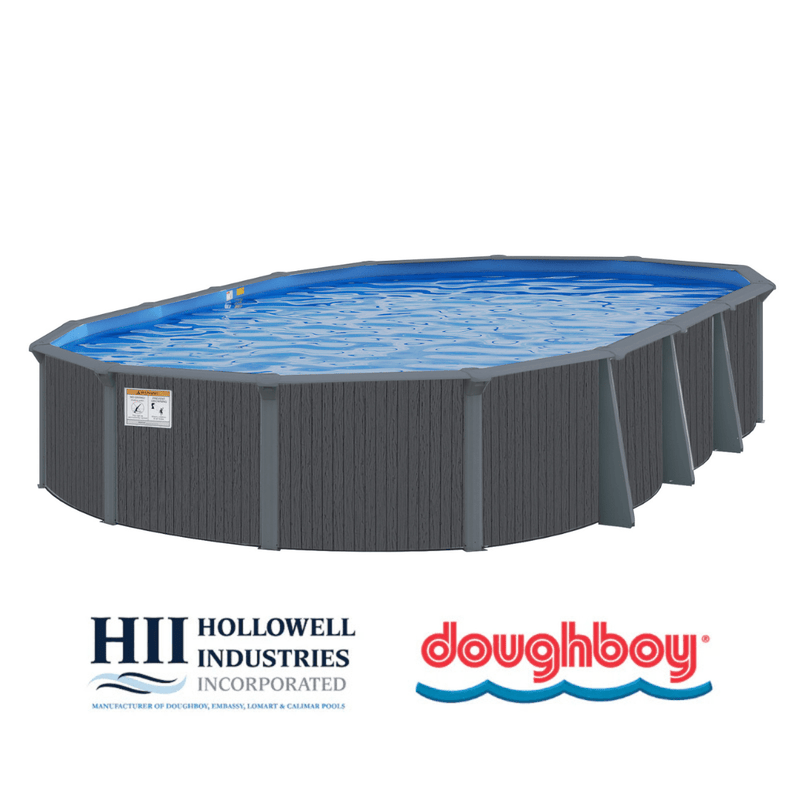 Elmhaven Oval Above - Ground Pool, Skimmer & Liner Included, 52" Wall Height, 7" Resin Top Rails – Vita Pool Supply