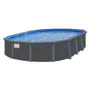 Elmhaven Oval Above - Ground Pool, Skimmer & Liner Included, 52" Wall Height, 7" Resin Top Rails – Vita Pool Supply