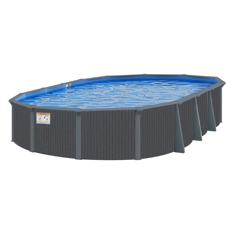 Elmhaven Oval Above - Ground Pool, Skimmer & Liner Included, 52" Wall Height, 7" Resin Top Rails – Vita Pool Supply
